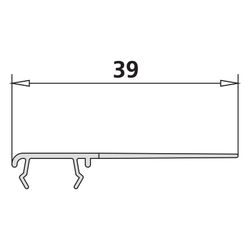 Kermi Glasabdichtung senkrecht 4719 25 L x1, 4628M39L, 2000mm, links, passend bis Serien... KERMI-2534975 4051484925613 (Abb. 1)