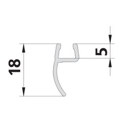 Kermi Glasabdichtung senkrecht 4665 9 BS x1, 4699, 2000mm, passend bis Serienhöhe 2000mm... KERMI-2534970 4051484925569 (Abb. 1)
