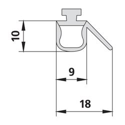 Kermi Dichtleiste TS2 waagerecht x3, 47104, 664mm/414mm/364mm, 2534108... KERMI-2534108 4051484923336 (Abb. 1)