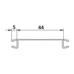 Kermi Glasabdichtung senkrecht x2, 4776, 2000mm, Transparent, passend für Serienhöhe 200... KERMI-2539354 4051484928621 (Abb. 1)