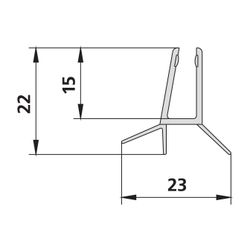 Kermi Dichtleiste x1, 6069, 985mm, 2534102... KERMI-2534102 4051484923299 (Abb. 1)