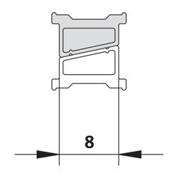 Kermi Magnetleiste x1, 6310, Weiß, 2000mm, passend bis Serienhöhe 1400mm, 6002713... KERMI-6002713 4051484929918 (Abb. 1)
