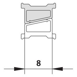 Kermi Magnetleiste x1, 6310, Weiß, 2000mm, passend bis Serienhöhe 1400mm, 6002713... KERMI-6002713 4051484929918 (Abb. 1)