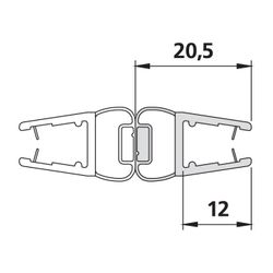 Kermi Magnetleiste 3270 22 x1, 6445, 180 Grad, 2000mm, passend bis Serienhöhe 2000mm, 25... KERMI-2534098 4051484923251 (Abb. 1)