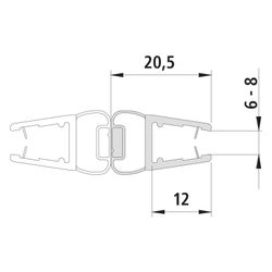 Kermi Magnetleiste 3270 22 x1, 6445, 180 Grad, 2000mm, passend bis Serienhöhe 2000mm, 25... KERMI-2534098 4051484923251 (Abb. 1)