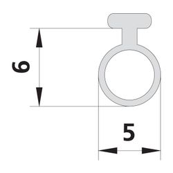 Kermi Dichtleiste x1 7031, 2000mm, mit Anschlagdichtung 2050mm, 2207030... KERMI-2207030 4051484920953 (Abb. 1)
