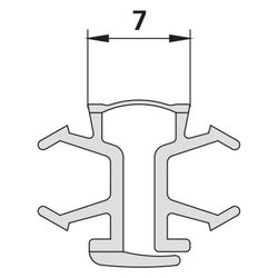 Kermi Scharnierprofil 8286, 1996mm, mit Gleitdichtung senkrecht bis 2000mm, 2282860... KERMI-2282860 4051484920984 (Abb. 1)