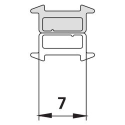 Kermi Magnetleiste Typ B x1, 9505, 2000mm, passend bis Serienhöhe 2000mm, 6033400... KERMI-6033400 4051484930259 (Abb. 1)