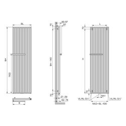 Kermi Arche Plus Designheizkörper vertikal Weiß Seidenglanz 2000x115x570mm Bügel... KERMI-D9N1820570106LK 4063769493281 (Abb. 1)