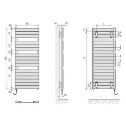 Kermi Aster-E elektrischer Badheizkörper 1169x37x450mm, WWS, 600W, links, Weiß S... KERMI-MBE1012450101XK 4063769322994 (Abb. 1)