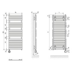 Kermi Aster-E elektrischer Badheizkörper 2137x37x800mm, FWS, 1500W, links, Glanz... KERMI-MBE1021800254XK 4063769268094 (Abb. 1)
