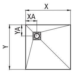 Kermi Board Point EXD 120120 L 1200 x B 1200 x H 40 mm... KERMI-BAEXD120120XK 4051484938897 (Abb. 1)