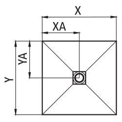 Kermi Board Point EXM 100100 L 1000 x B 1000 x H 40 mm... KERMI-BAEXM100100XK 4051484938972 (Abb. 1)