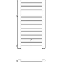 Kermi Basic-D Austausch gerade Badheizkörper 1172x524x35mm Nabenabstand 500mm circonsilber An... KERMI-E001D120050TRXK  (Abb. 1)