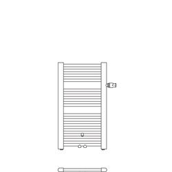 Kermi Basic plus Badheizkörper 804x749x35mm graphit Ventil links Thermostat mitt... KERMI-E0V1M080075ULXK 4037486585413 (Abb. 1)