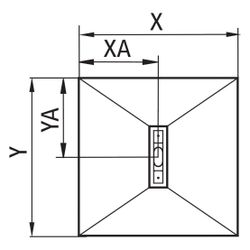 Kermi Board Line EUA 090090 L 900 x B 900 x H 140 mm... KERMI-BCEUA090090XK 4051484939429 (Abb. 1)