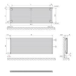 Kermi Decor-Arte Pure horizontal Designheizkörper 595x1000x60mm strukturweiß Anschluss seitli... KERMI-D3N1H060100H5XK  (Abb. 1)