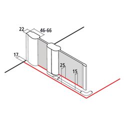 Kermi Duschkabine Diga Eckeinstieg 2T Pendel-Falttür Festfeld Halbteil EPR 2017x78... KERMI-DIEPR07820VAK 4051484121930 (Abb. 1)