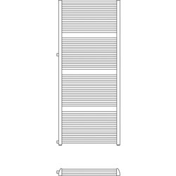 Kermi Duett-D Austausch Badheizkörper 1492x484x74mm circonsilber Anschluss links... KERMI-DUN2D150045TLXK  (Abb. 1)