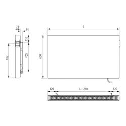 Kermi E-Panel Plan horizontal elektrischer Flachheizkörper 600x74x800mm, 1000W, ... KERMI-P1E21060080164K 4051487953781 (Abb. 1)