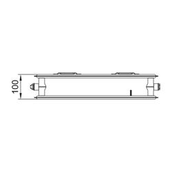 Kermi Profil-K therm-x2 Hygiene Flachheizkörper Typ 20 500x100x900mm, 795W bei 75/65/2... KERMI-FH0200509 4037486253732 (Abb. 1)