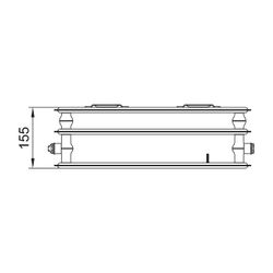 Kermi Profil-K therm-x2 Hygiene Flachheizkörper Typ 30 900x155x500mm, 987W bei 75/65/2... KERMI-FH0300905 4037486254883 (Abb. 1)