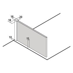 Kermi Walk-In Wall Filia TPG 2000x1170x18mm ESG Klar 8mm Silber Hochglanz Anschlag... KERMI-FITPG11720VAK 4051484379638 (Abb. 1)