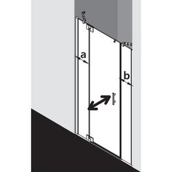 Kermi Duschkabine Filia XP Pendeltür 1F Festfeld 1GL 1850x1300x31mm ESG SR Opaco 6... KERMI-FX1GL13018VUK 4051484181538 (Abb. 1)