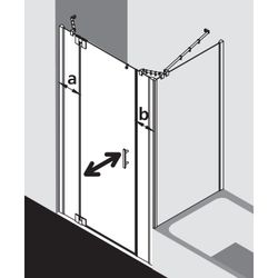 Kermi Duschkabine Filia XP Pendeltür 1F Festfeld 1GL 1850x1530x31mm ESG Klar 6mm S... KERMI-FX1GL15318VPK 4051484208709 (Abb. 1)