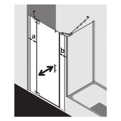 Kermi Duschkabine Filia XP Pendeltür 1F Festfeld 1GL 1850x1530x31mm ESG Klar 6mm S... KERMI-FX1GL15318VPK 4051484208709 (Abb. 1)