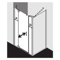 Kermi Duschkabine Filia XP Pendeltür 1F Festfeld 1GL 1850x1530x31mm ESG Klar 6mm S... KERMI-FX1GL15318VPK 4051484208709 (Abb. 1)