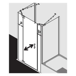 Kermi Duschkabine Filia XP Pendeltür 1F Festfeld 1GL 1850x1300x31mm ESG SR Opaco 6... KERMI-FX1GL13018VUK 4051484181538 (Abb. 1)