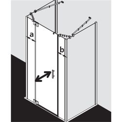 Kermi Duschkabine Filia XP Pendeltür 1F Festfeld 1GL 1850x1100x31mm ESG SR Opaco 6... KERMI-FX1GL11018VUK 4051484181231 (Abb. 1)
