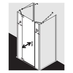 Kermi Duschkabine Filia XP Pendeltür 1F Festfeld 1GL 1850x1100x31mm ESG SR Opaco 6... KERMI-FX1GL11018VUK 4051484181231 (Abb. 1)