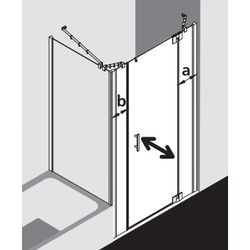 Kermi Duschkabine Filia XP Pendeltür 1F Festfeld 1GR 2000x1200x31mm ESG SR Opaco 6... KERMI-FX1GR12020VUK 4051484182610 (Abb. 1)