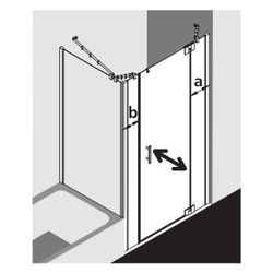 Kermi Duschkabine Filia XP Pendeltür 1F Festfeld 1GR 2000x1200x31mm ESG SR Opaco 6... KERMI-FX1GR12020VUK 4051484182610 (Abb. 1)