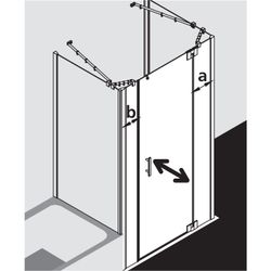 Kermi Duschkabine Filia XP Pendeltür 1F Festfeld 1GR 2000x1200x31mm ESG SR Opaco 6... KERMI-FX1GR12020VUK 4051484182610 (Abb. 1)