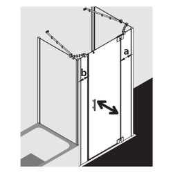 Kermi Duschkabine Filia XP Pendeltür 1F Festfeld 1GR 2000x1200x31mm ESG SR Opaco 6... KERMI-FX1GR12020VUK 4051484182610 (Abb. 1)