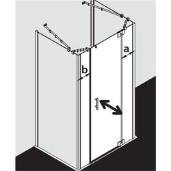 Kermi Duschkabine Filia XP Pendeltür 1F Festfeld 1GR 2000x1200x31mm ESG SR Opaco 6... KERMI-FX1GR12020VUK 4051484182610 (Abb. 1)