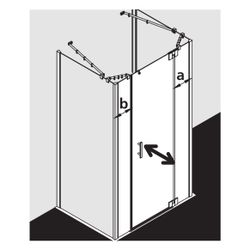 Kermi Duschkabine Filia XP Pendeltür 1F Festfeld 1GR 2000x1200x31mm ESG SR Opaco 6... KERMI-FX1GR12020VUK 4051484182610 (Abb. 1)