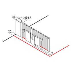 Kermi Duschkabine Filia XP Eckeinstieg 2T Pendel-Falttür Festfeld Halbteil EPR 200... KERMI-FXEPR09320VPK 4051484189565 (Abb. 1)