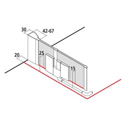 Kermi Duschkabine Filia XP Eckeinstieg 2T Pendel-Falttür Festfeld Halbteil EPR 200... KERMI-FXEPR09320VPK 4051484189565 (Abb. 1)