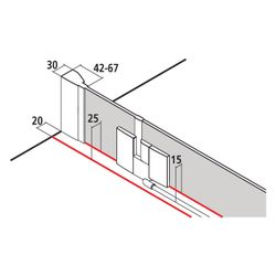 Kermi Duschkabine Filia XP Viertelkreis Pendel Festfeld P50 2000x900x31mm V42 ESG ... KERMI-FXP50V4220VPK 4051484190028 (Abb. 1)
