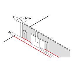 Kermi Duschkabine Filia XP Viertelkreis Pendel Festfeld P50 2000x900x31mm V42 ESG ... KERMI-FXP50V4220VPK 4051484190028 (Abb. 1)