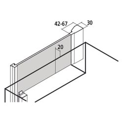 Kermi Seitenwand Filia XP verkürzt neben Badewanne TVD 1600x750x31mm ESG Klar 6mm ... KERMI-FXTVD07516VAK 4051484190196 (Abb. 1)