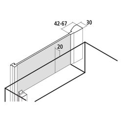 Kermi Seitenwand Filia XP verkürzt neben Badewanne TVD 1600x750x31mm ESG Klar 6mm ... KERMI-FXTVD07516VAK 4051484190196 (Abb. 1)