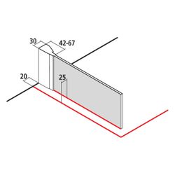 Kermi Walk-In Wall Filia XP TWF 2000x1400x31mm ESG Klar 8mm Silber Hochglanz Ansch... KERMI-FXTWF14020VPK 4051484192084 (Abb. 1)