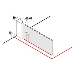 Kermi Walk-In Wall Filia XP TWF 2000x1400x31mm ESG Klar 8mm Silber Hochglanz Ansch... KERMI-FXTWF14020VPK 4051484192084 (Abb. 1)