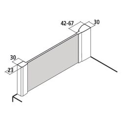 Kermi Seitenwand Filia XP verkürzt für Badewannen UVD 1600x750x30mm ESG Klar 6mm S... KERMI-FXUVD07516VPK 4051484387145 (Abb. 1)