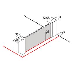 Kermi Seitenwand Filia XP UWD 2000x1000x31mm ESG SR Opaco 6mm Silber Hochglanz Ans... KERMI-FXUWD10020VUK 4051484193470 (Abb. 1)